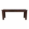 4-ft. Outdoor Patio Cedar Wood Backless Garden Bench in Burnt Brown Finish