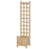 Solid Fir Wood Raised Garden Bed Planter Box with Trellis